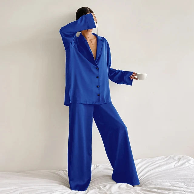 Oversized Silky Satin Sleepwear