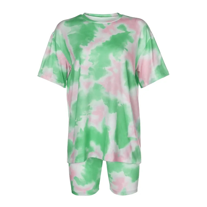 Trendy Tie-Dye Two-Piece Casual Set