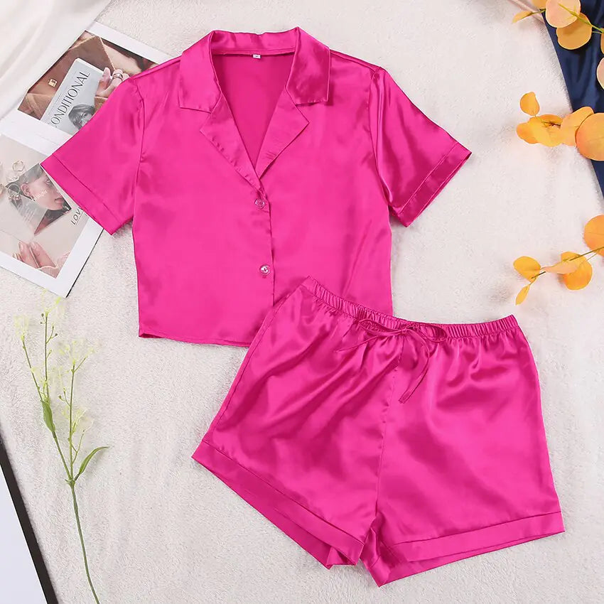Restve Satin Lounge Set – 2 Piece Casual Comfort