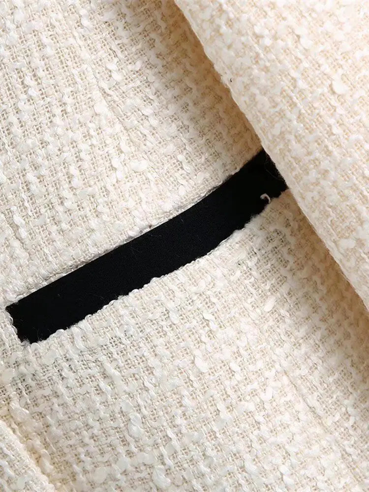 Textured Breasted Blazer