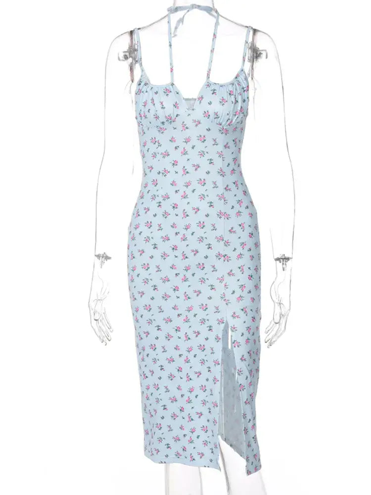 Summer Party Sleeveless Satin Slip Dress