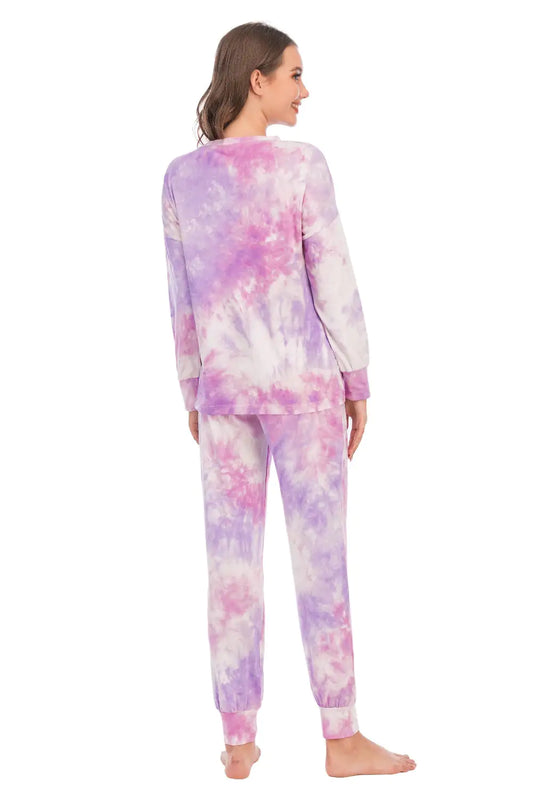 Tie-Dye Top And Pants Lounge Set