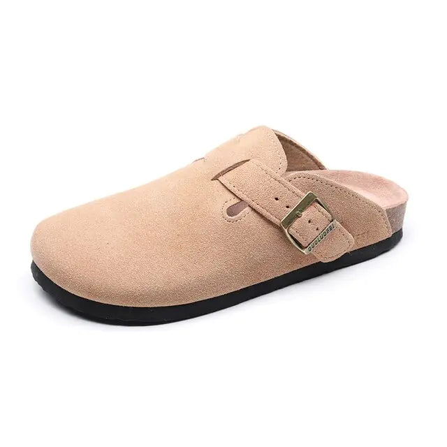 Baotou Closed Toe Cork Slippers