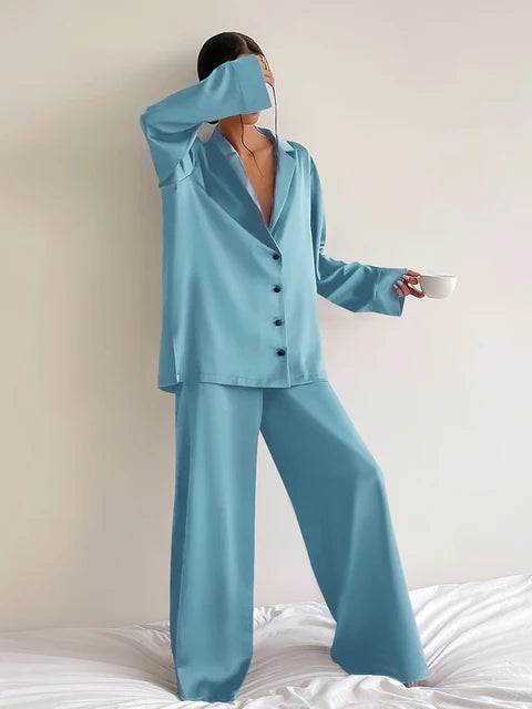 Oversized Silky Satin Sleepwear