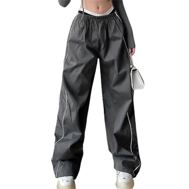 Boho-Chic Parachute Cargo Pants