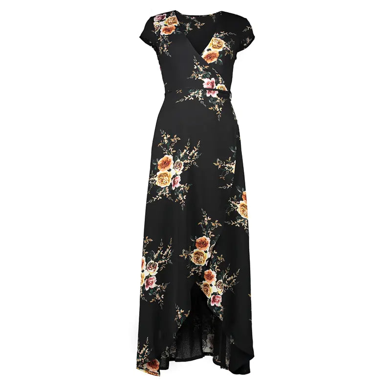 LIVA Chiffon Split Maxi Dress for Beach Wear