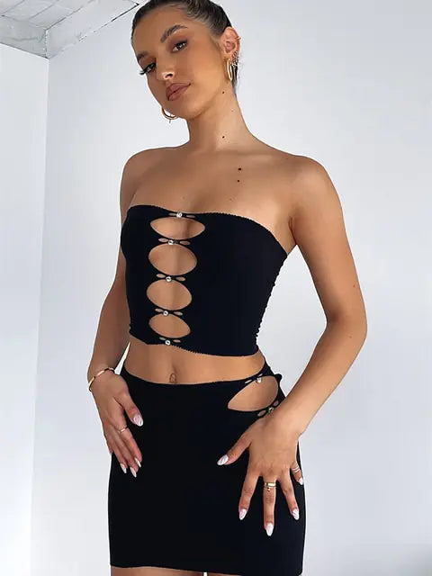 2-Piece Skinny Stretch Skirt Set