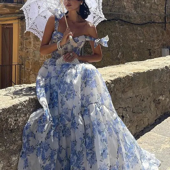 2024 Spring Summer Off-Shoulder Elegant Evening Dress