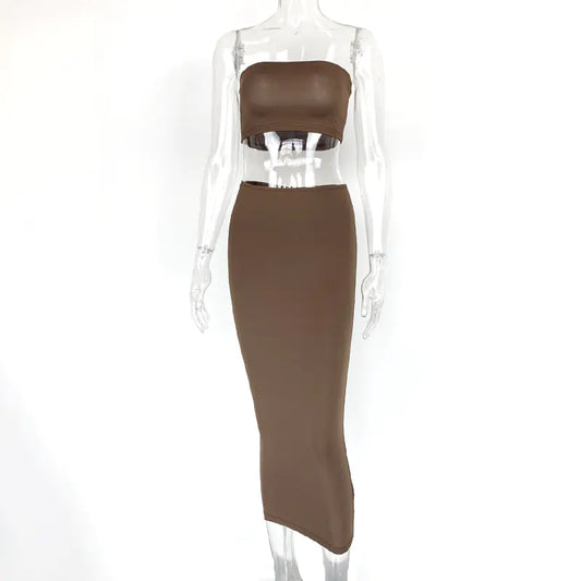 2022 Women's Street Style Sexy Crop Top Two-Piece Set