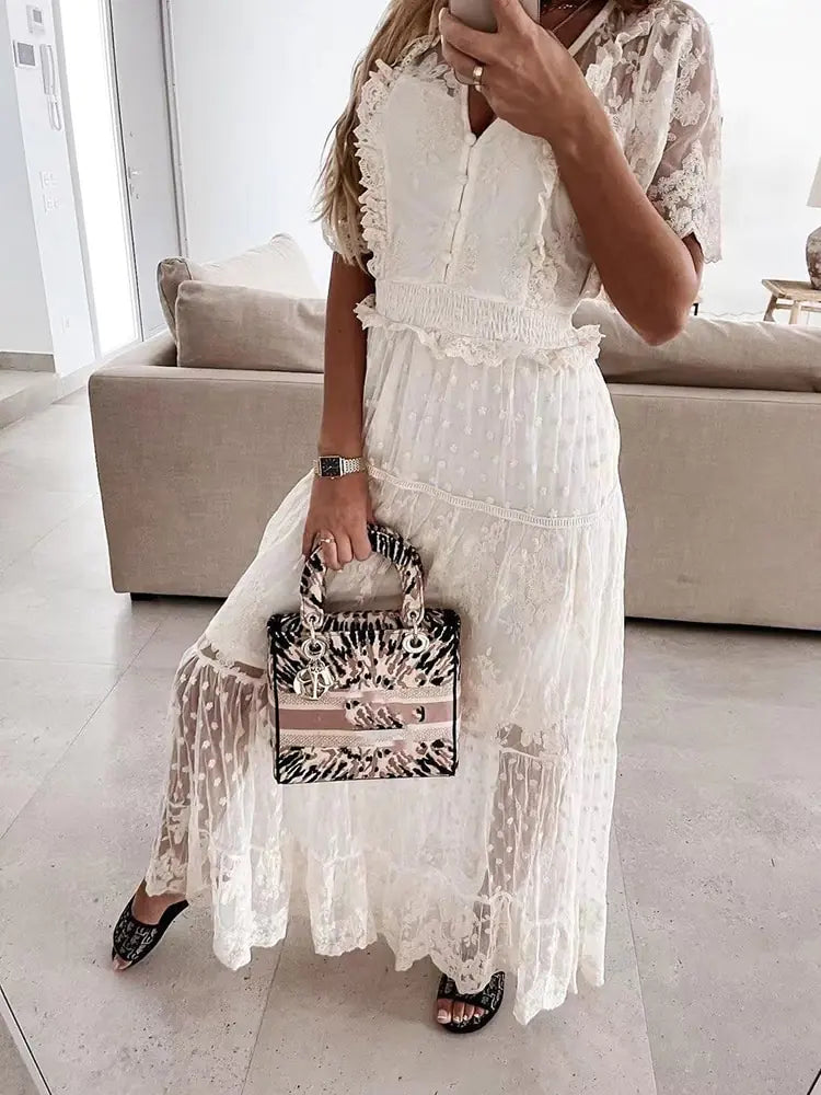 Casual Summer Lace Slim Dress