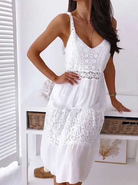 Enchanted Floral Sleeveless Cocktail Dress