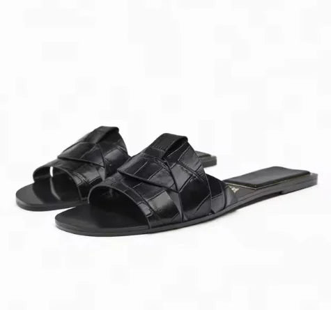 Summer Woven Flat Slippers