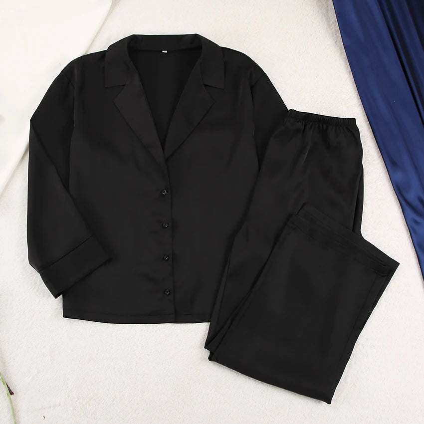 Oversized Silky Satin Sleepwear