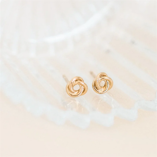 Eternal Love Knot Studs – 14K Gold Filled Elegance