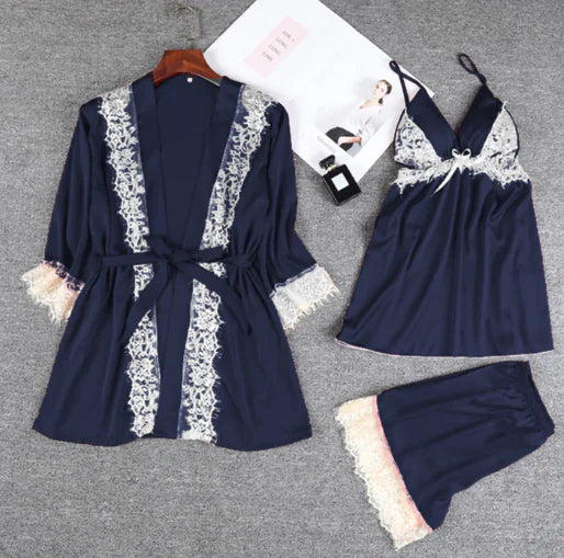 Lace Satin Pajamas Sets