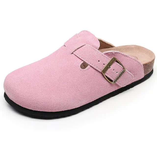 Baotou Closed Toe Cork Slippers