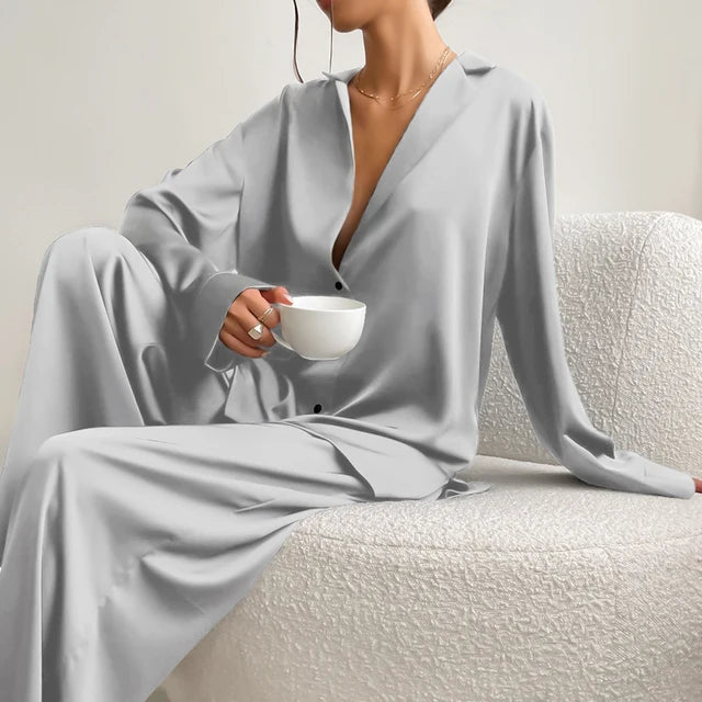 Oversized Silky Satin Sleepwear