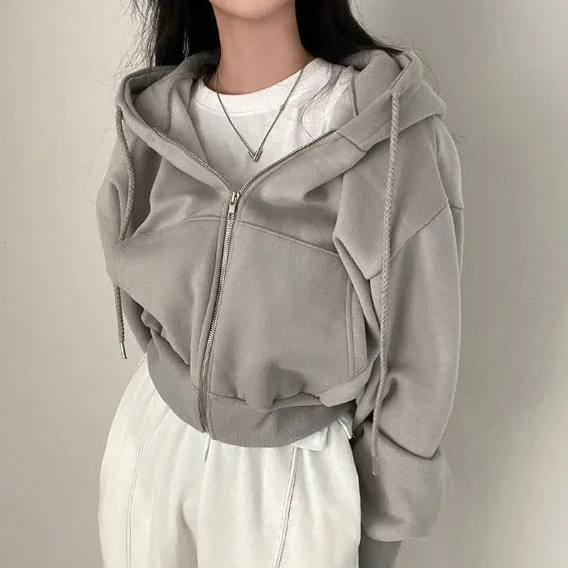 Solid Hooded Sweatshirt