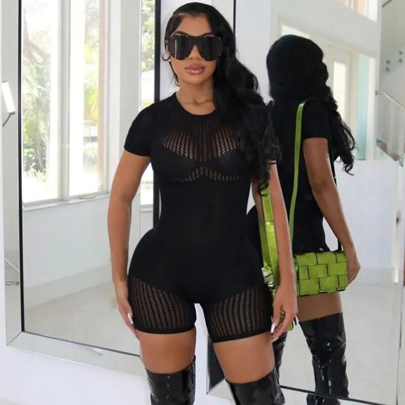 Knitted Hollow Out Jumpsuit