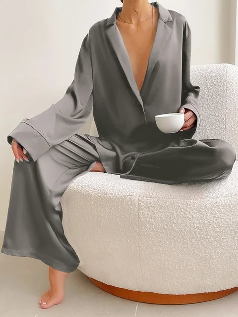 Oversized Silky Satin Sleepwear