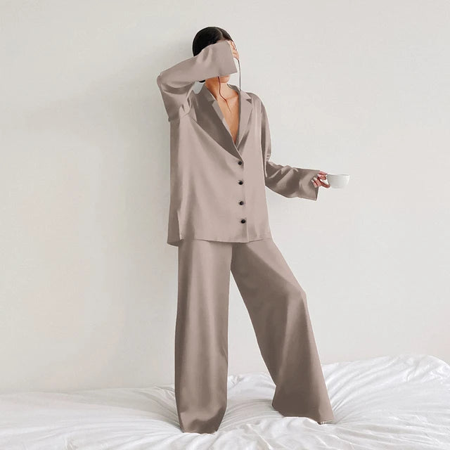 Oversized Silky Satin Sleepwear