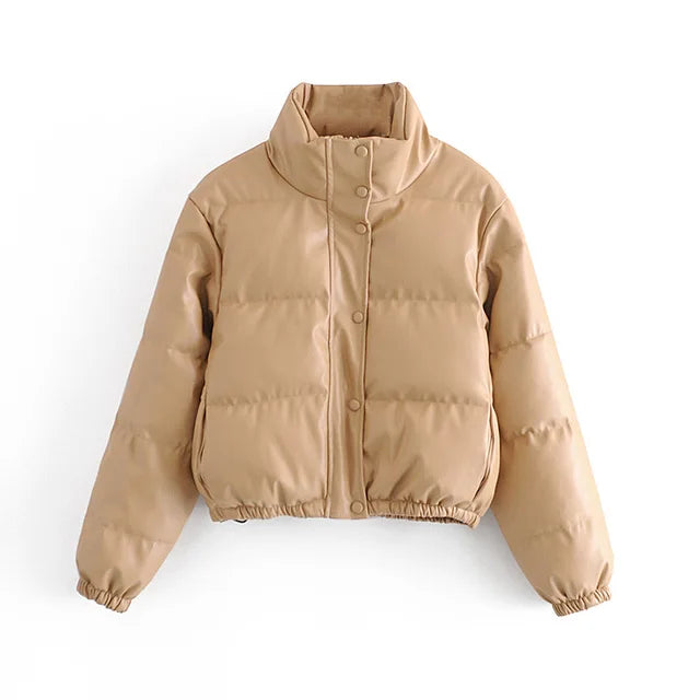 Thick PU Leather Coats Women