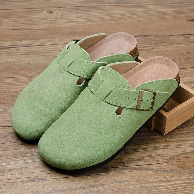 Baotou Closed Toe Cork Slippers