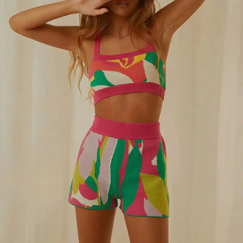 Two Piece Sets Knit Short