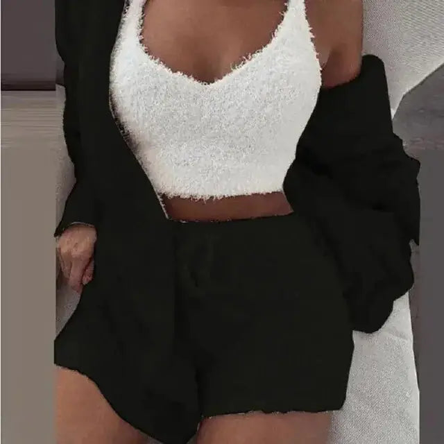 Fluffy Pajamas Casual Sleepwear