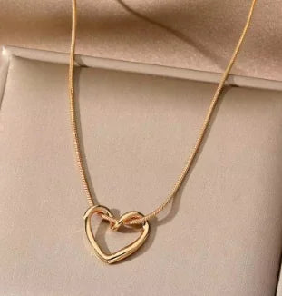 Hollow Love Heart Pendant Necklace
