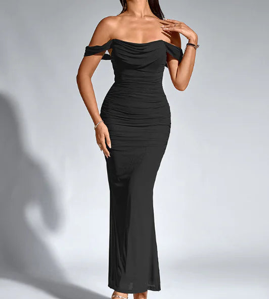 Women's Elegant Off-Shoulder Bodycon Maxi Dress