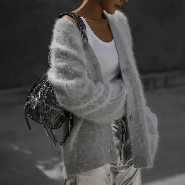Autumn Rainbow Sequin Knit Cardigan