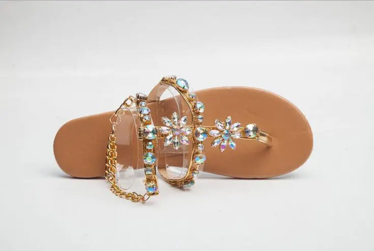 GlimmerStep Rhinestone Sandals