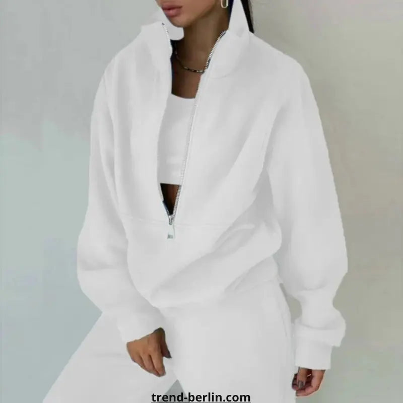 Tracksuit Solid Hooded Sport Suit
