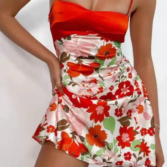Red Satin Slip Dress for Stylish Nights