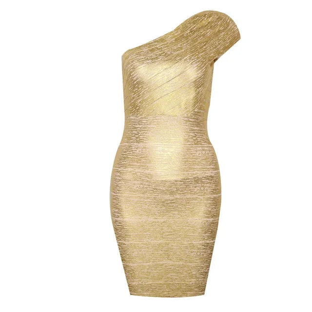 Metallic Mini Cocktail Dress