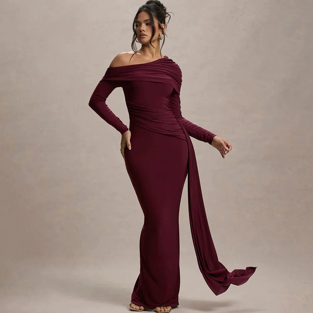 Pleated Ribbon Sheath Dress