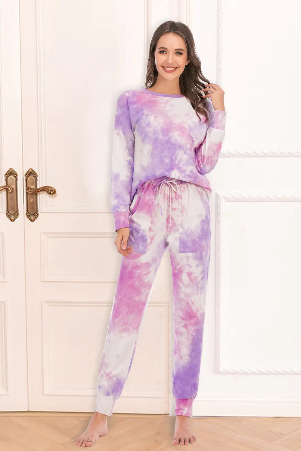 Tie-Dye Top And Pants Lounge Set