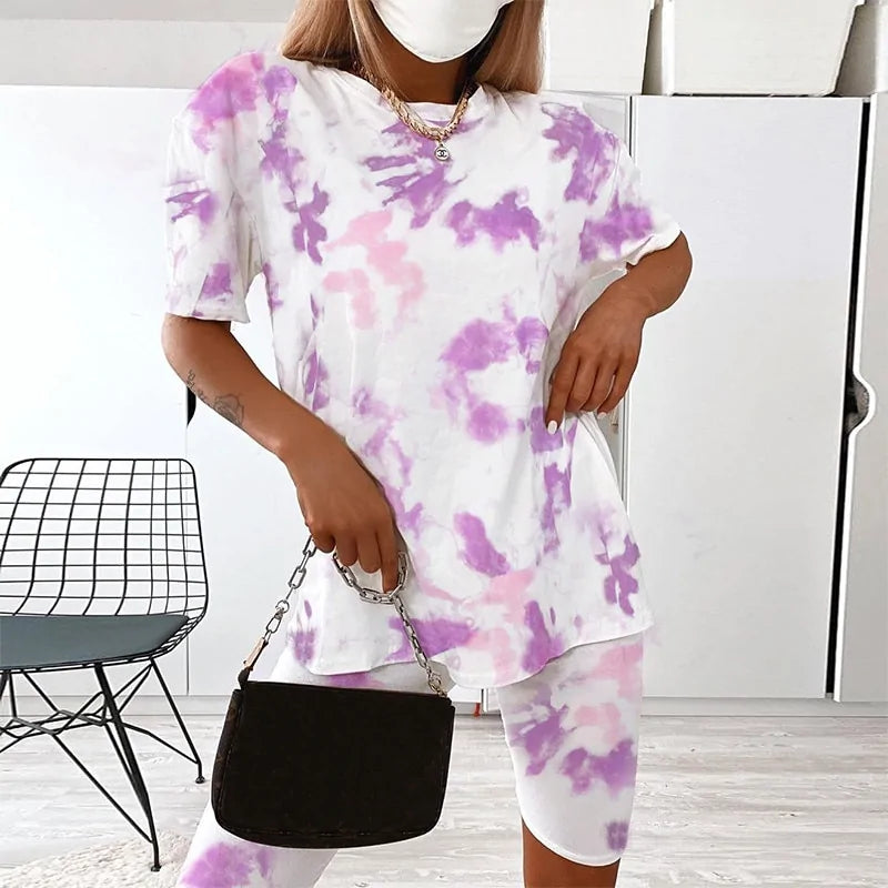 Trendy Tie-Dye Two-Piece Casual Set