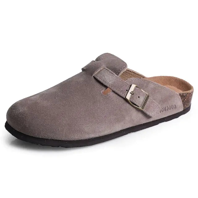 Baotou Closed Toe Cork Slippers
