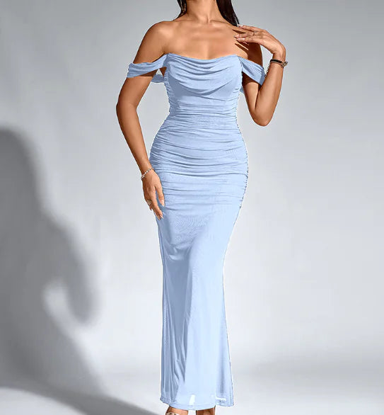Women's Elegant Off-Shoulder Bodycon Maxi Dress