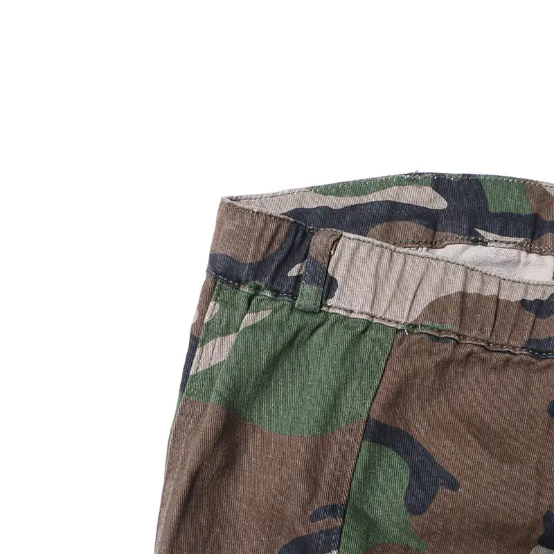 Brielle Camouflage Cargo Denim Jumpsuit