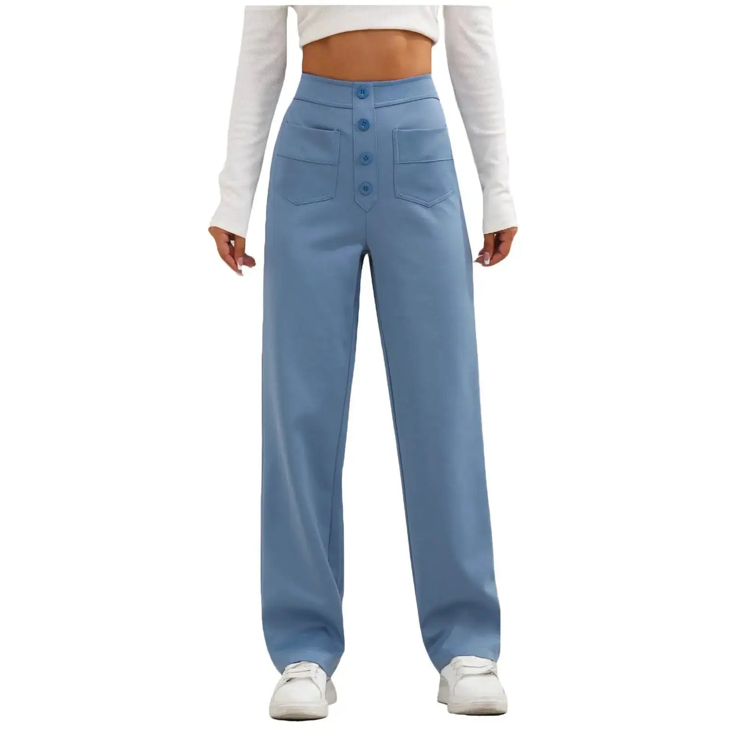 Elisa - Hög midja elastiska casual broek