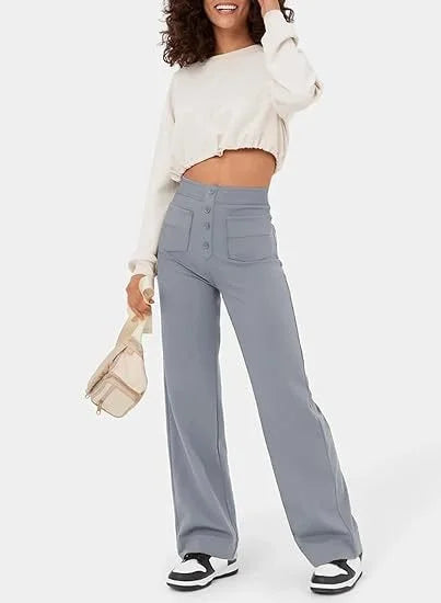 Elisa - Hög midja elastiska casual broek
