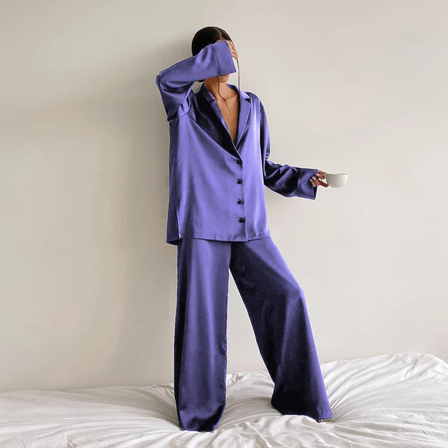Oversized Silky Satin Sleepwear