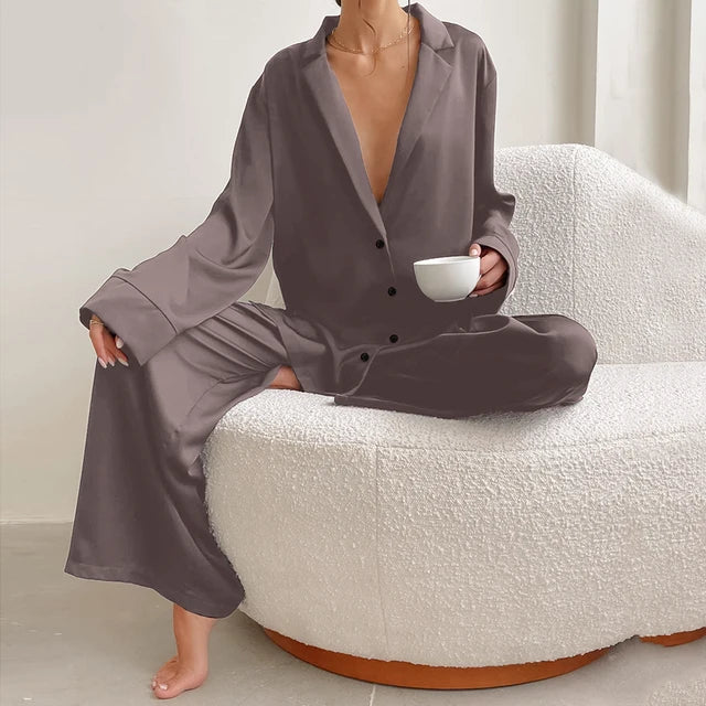 Oversized Silky Satin Sleepwear