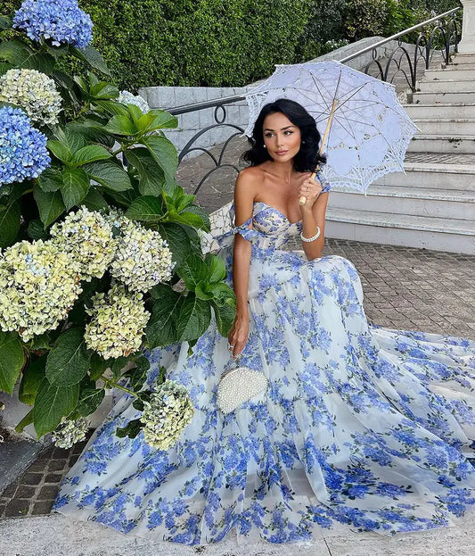 2024 Spring Summer Off-Shoulder Elegant Evening Dress