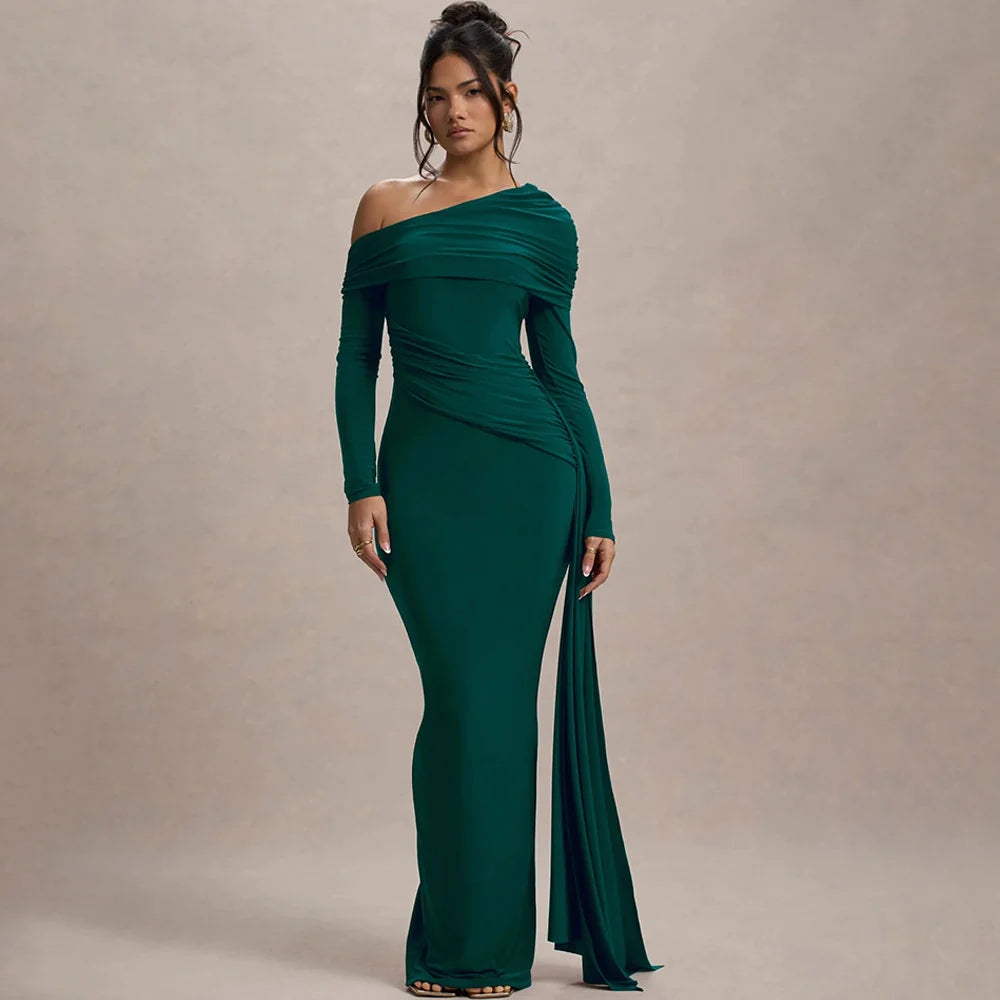 Pleated Ribbon Sheath Dress
