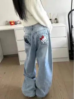 Hello High-Waist Wide Leg Jeans for Women