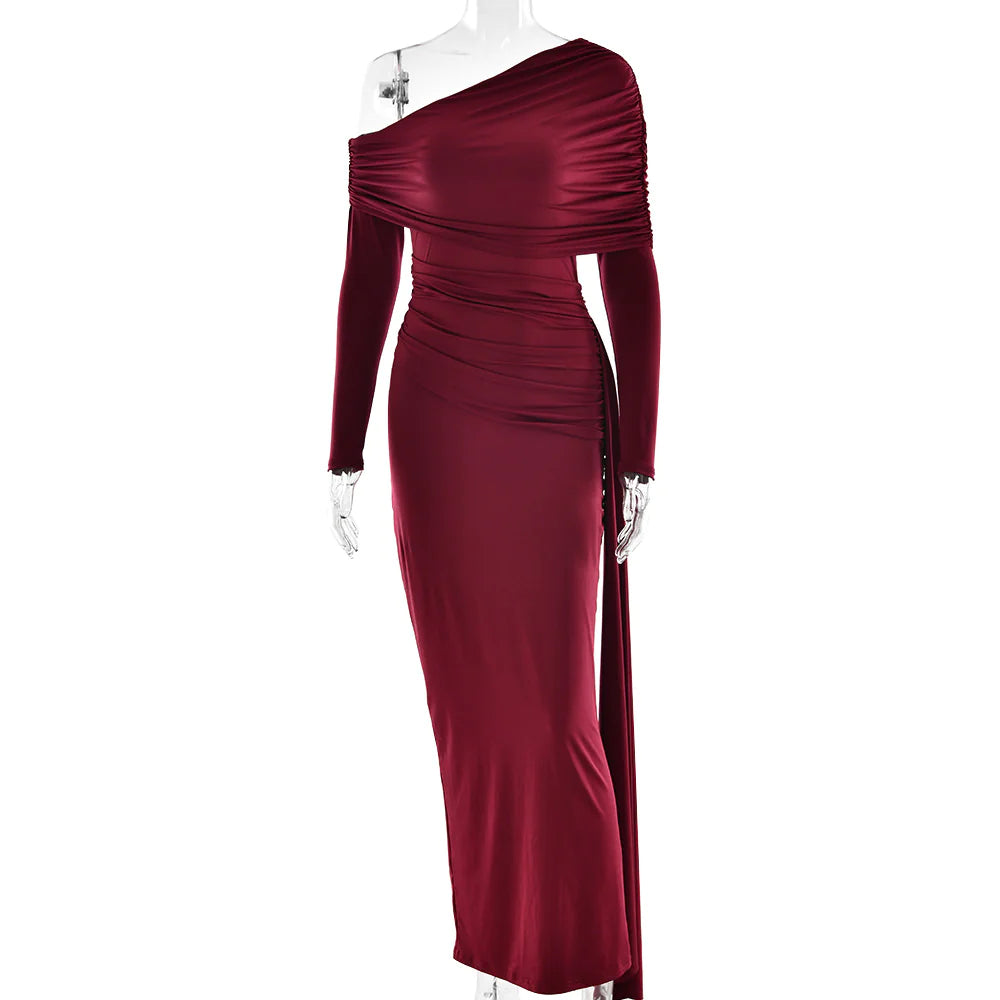 Pleated Ribbon Sheath Dress